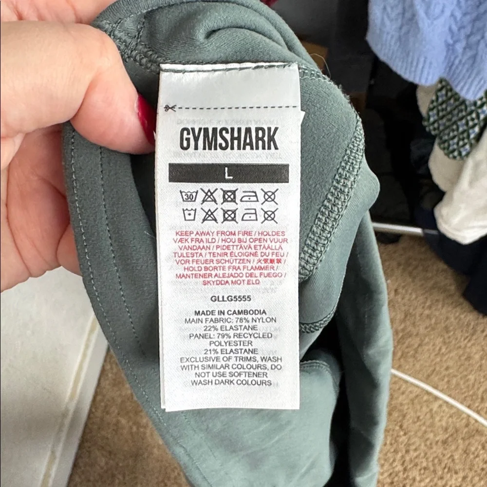 Gymshark Whitney Simmons‎ Forest Green High Rise Leggings Large Sculpt Leggings
